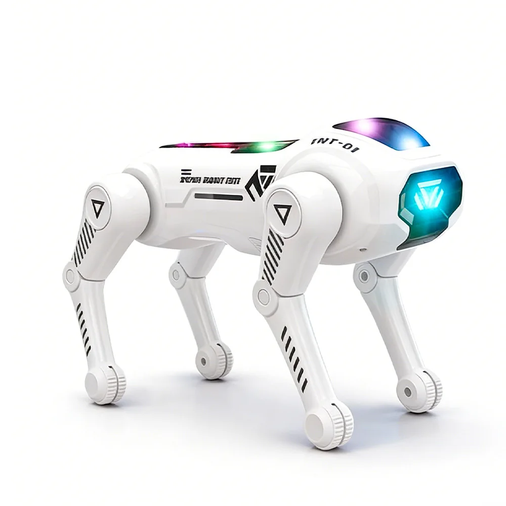 9IMOD RC Robot Dog Remote Control Interactive Smart Stunt Robot Toy with Programming Dance Flip Actions Lights Music