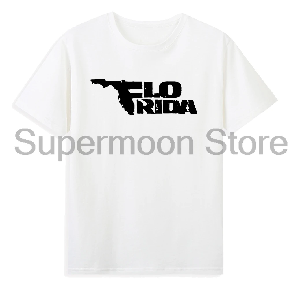 Flo Rida Merch Rapper LogoT-shirt Unisex Crewneck Short Sleeve Cotton Tee Women Men Streetwear Tops Hip Hop Clothes