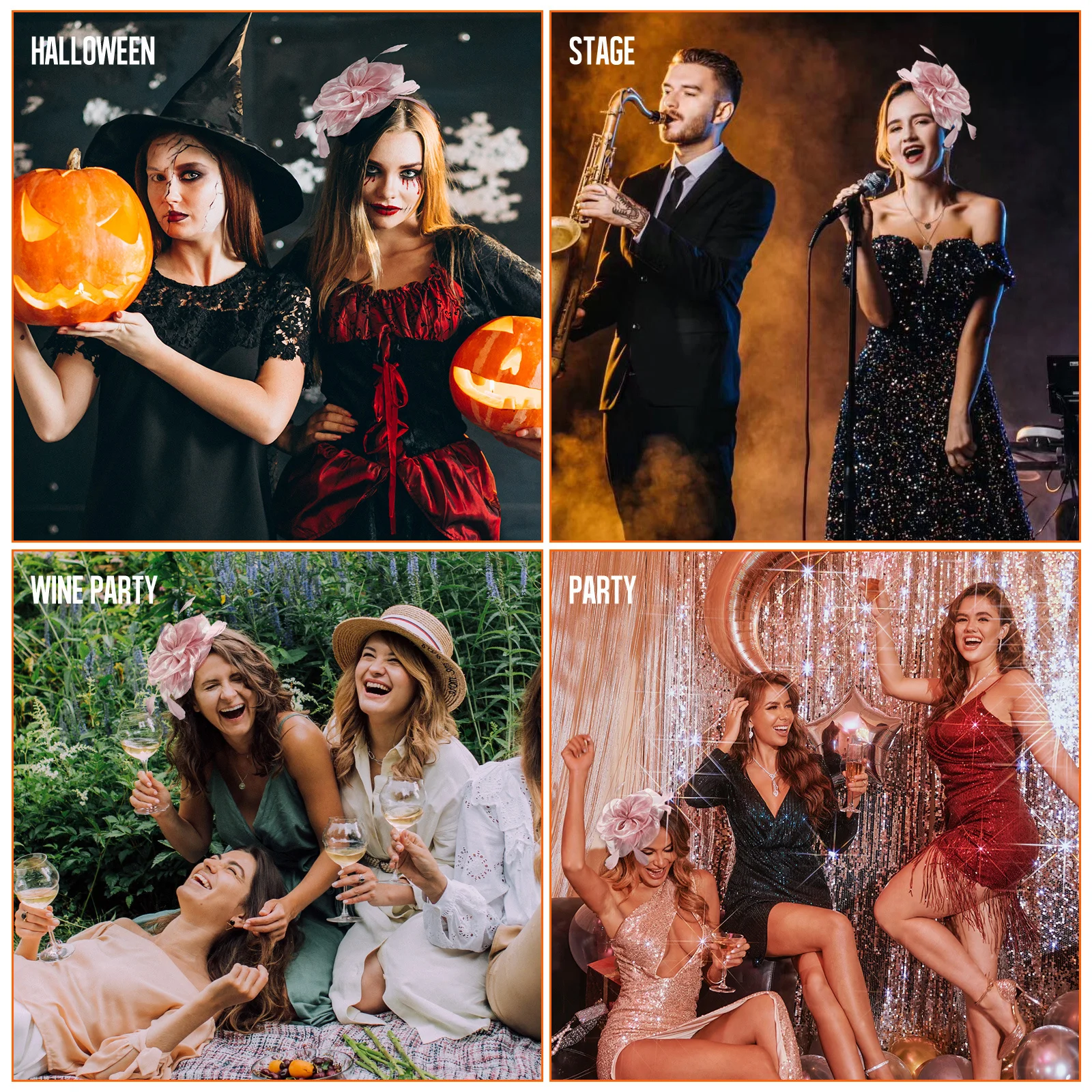 

Женская повязка на голову с чаепированием и большим цветочным дизайном, ткань премиум-класса, удобная посадка для свадьбы, свадебного душа