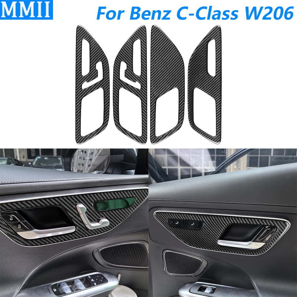 

Для Mercedes-Benz C-Class GLC W206 2022-2024 панель регулировки дверного сиденья из углеродного волокна декоративная крышка автомобильные аксессуары наклейка