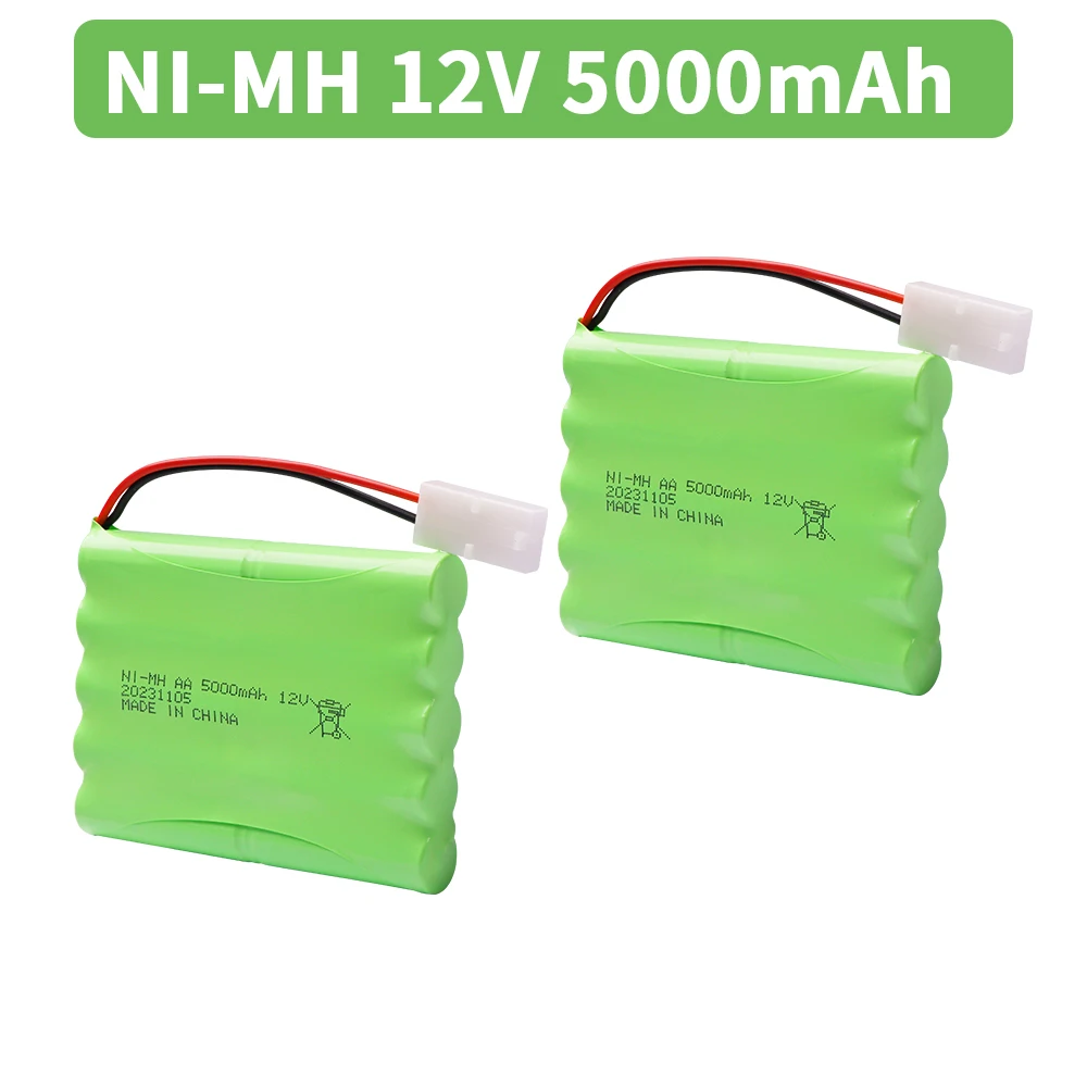 Batteria NIMH 12V 5000mah per giocattoli Rc auto serbatoi Trucs Robot Gun Boat 12V batteria ni-mh ricaricabile H modello upgarde 2800mah