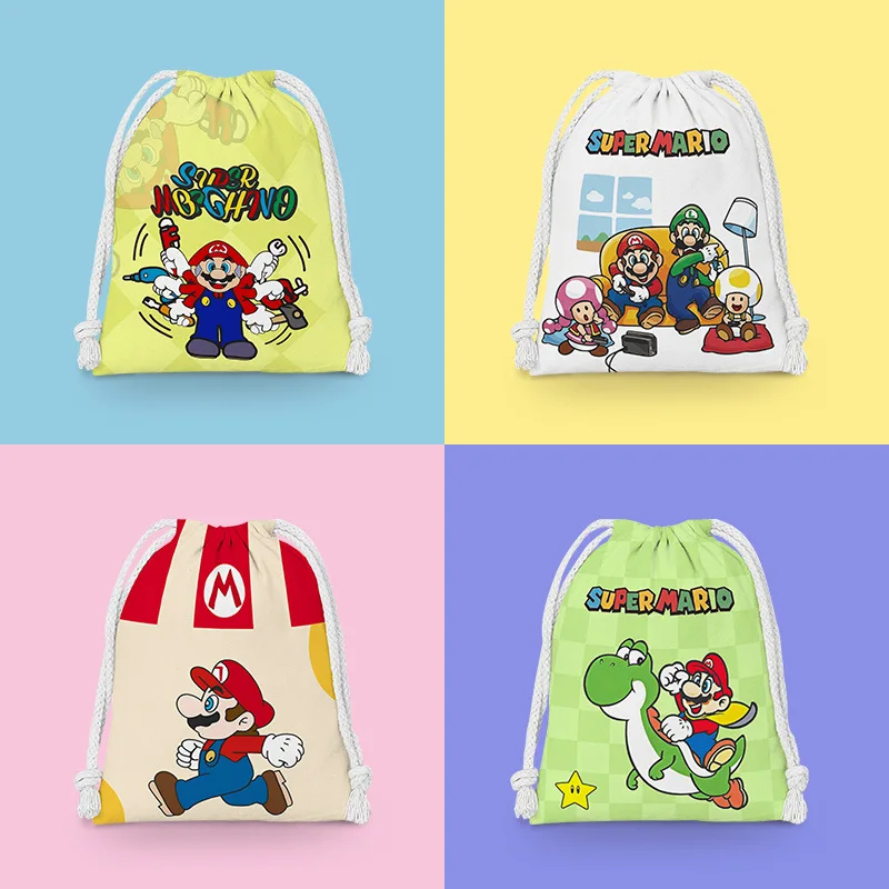 

Super Mario storage bag bundle pocket drawstring cloth bag student miscellaneous storage bag makeup bag portable toiletry bag gi