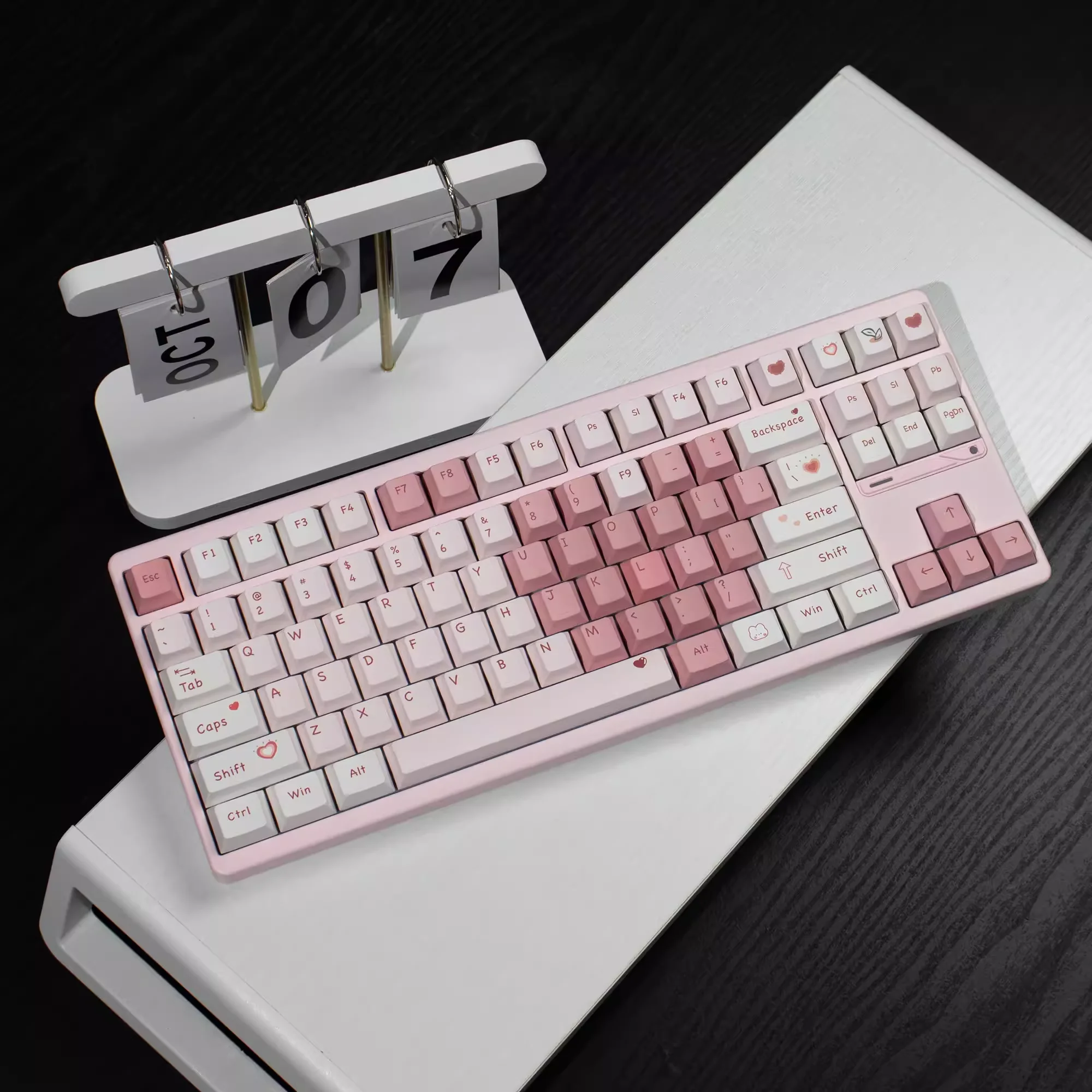 129Keys Pink Peach Keycaps DIY Cherry Profile PBT Key caps for Mechanical Keyboard Keycap Personalize Custom Key cap