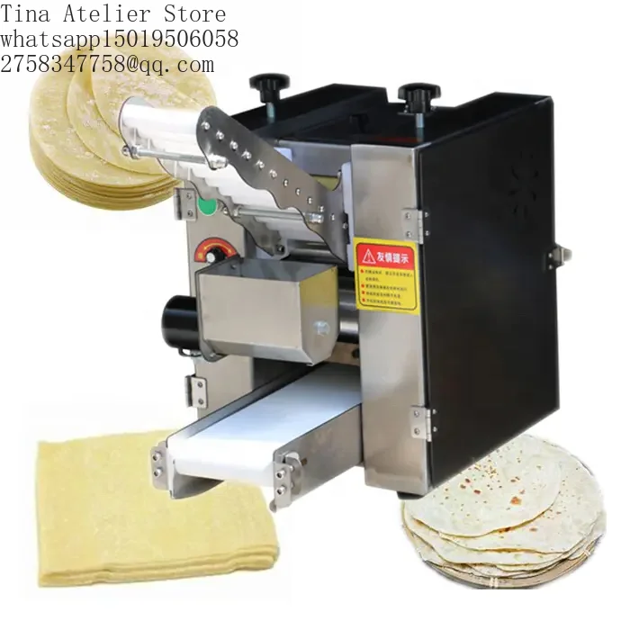 Automatic Commercial Flour Tortilla Roti Chapati Arabic Pita Bread Samosa Empanada Dumpling Sk=in Wrappe Making Machine