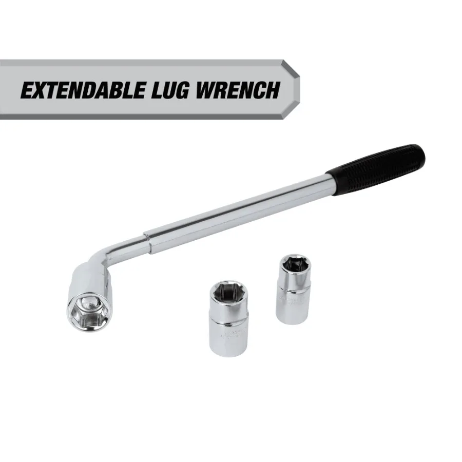 

Heavy Duty Extendable Lug Wrench 15 to 22-inch Tire Iron Chrome