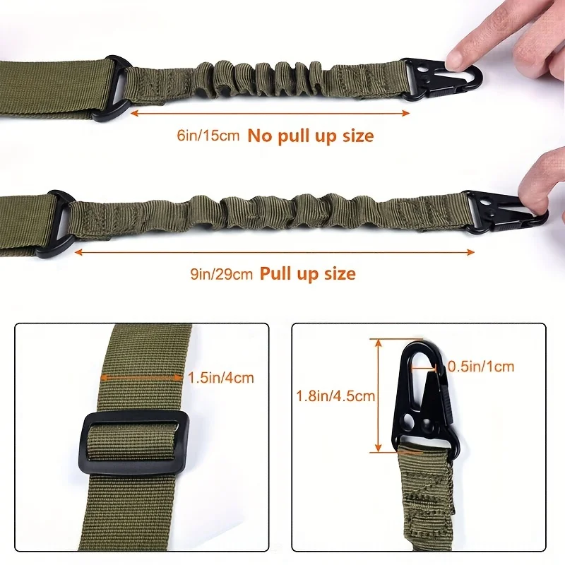 Tactical Gun Sling Two Points Rifle Sling with Length Adjuster Multi-Mission Sling Strap Outdoor AR AK Rifle Universal QD sling image 6