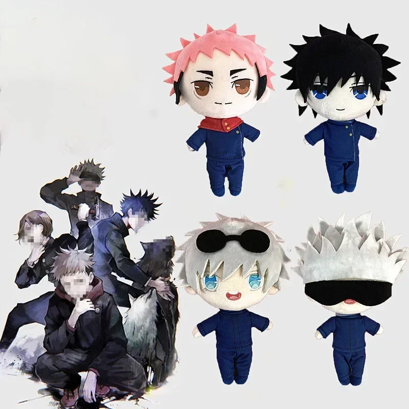 Jujutsu Kaisen Plush Toys Gojo Satoru Itadori Yuji Mascot Stuffed Dolls Anime Cartoon Fushiguro Megumi Plushie Figures Kids Gift