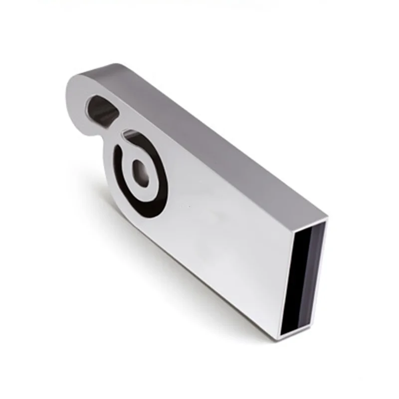 ฟรีที่กําหนดเองเลเซอร์แกะสลักโลโก้สีโลหะ Musical Note รุ่น USB2.0 แฟลชไดรฟ์ 4GB 8GB 16GB 32GB 64GB 128GB