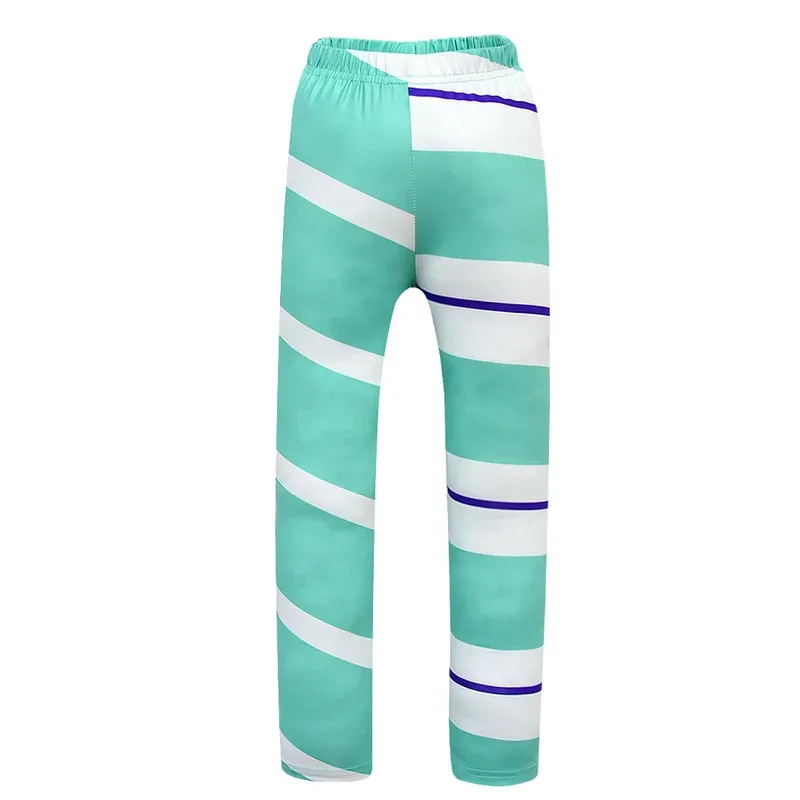 Vestiti per ragazze di Halloween Anime Vanellope Von Schweetz Costume cosplay Felpe con cappuccio Pantaloni Abito uniforme Wreck-It Ralph Abbigliamento per bambini