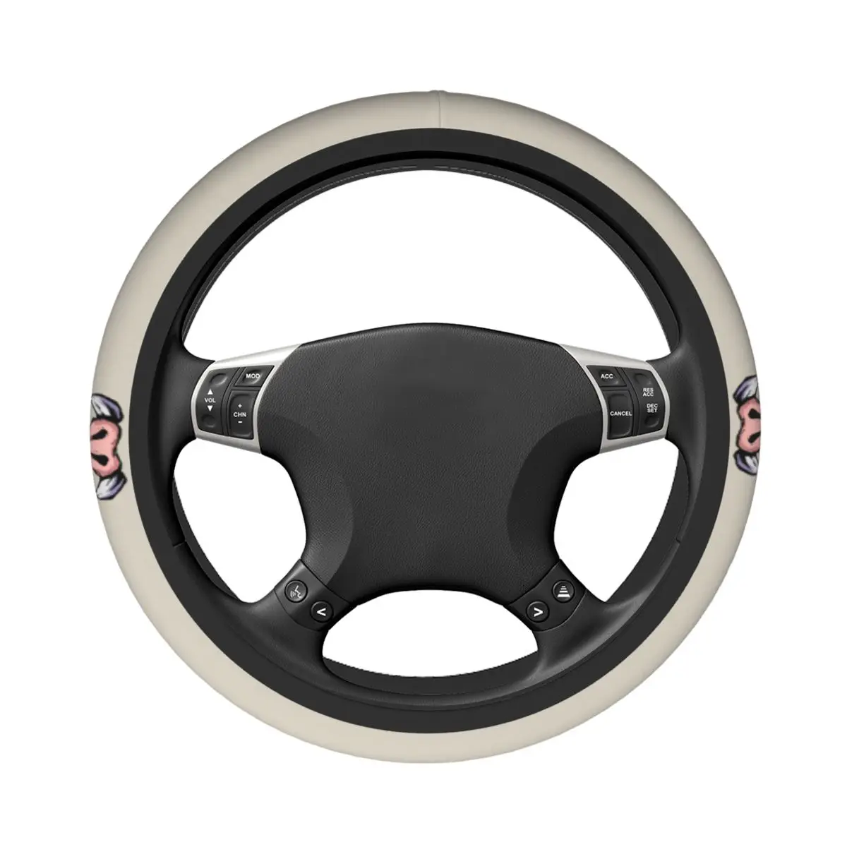 Pig Face Demons Car Steering Wheel Cover Anti-slip Slayers K-Kimetsu Anime Fashion Auto Decoration Steering-Wheel Accessories