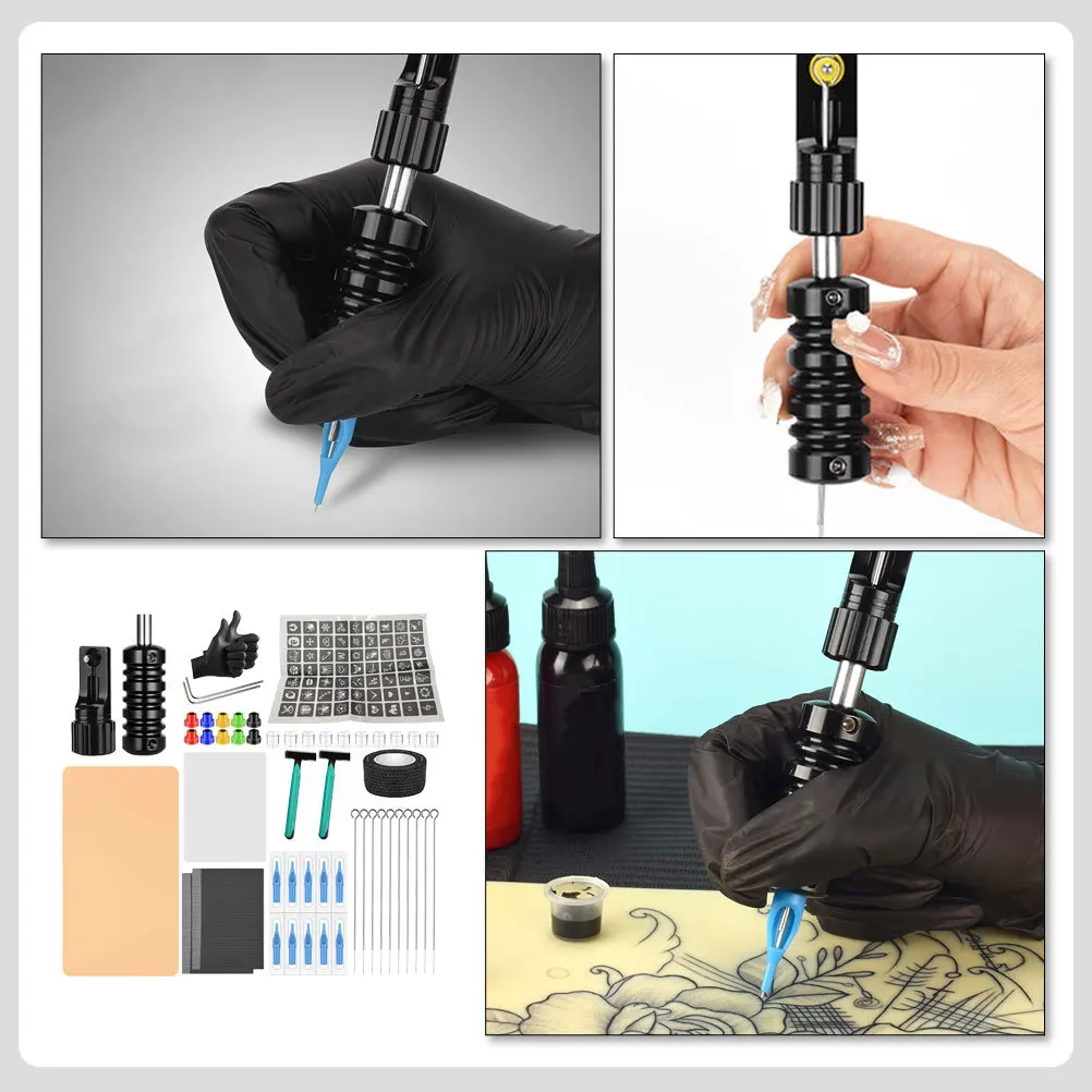 

1Set Tattoos Pen Rack Multi Functional Portable Starter Kit DIY Tattooing Tools Needle Storage Holder for Body Art