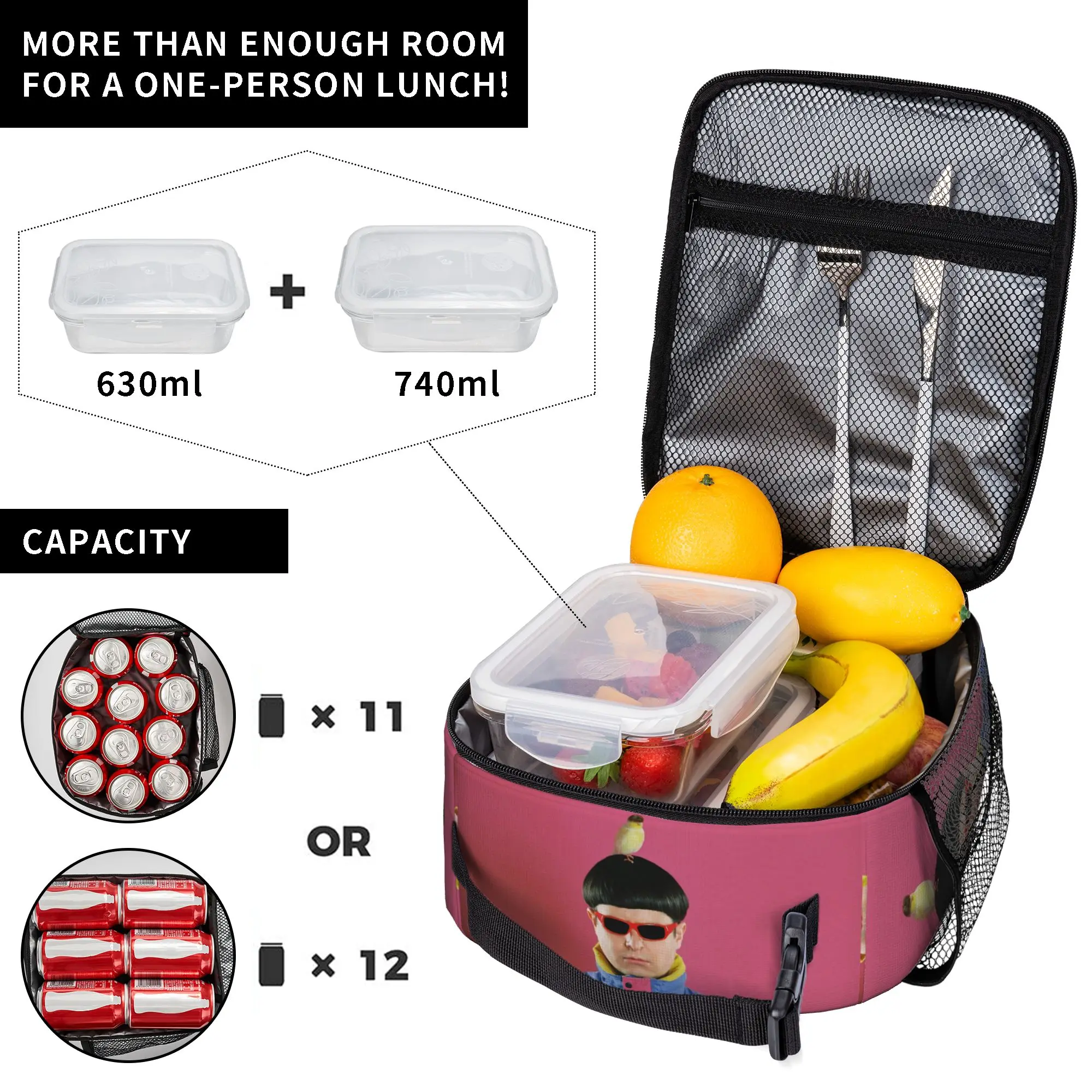 Olivers 1993-2026 RIP Memorial Trees Portable Thermal Cooler Bag Music Reusable Insulated Lunch Bags Harajuku Container Picnic