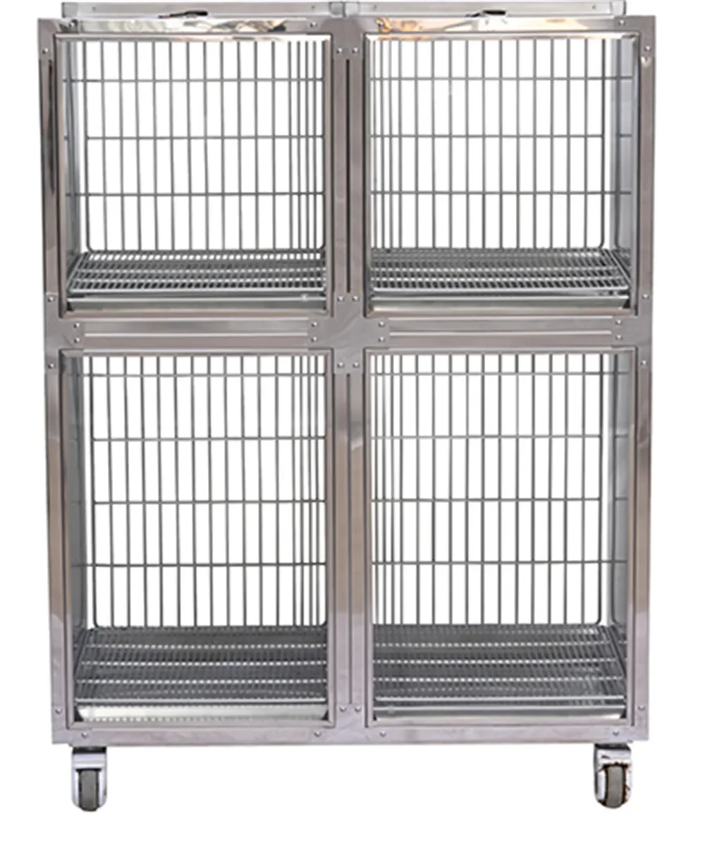 Veterinary Stainless Steel Pet Display Cage for dog and cat