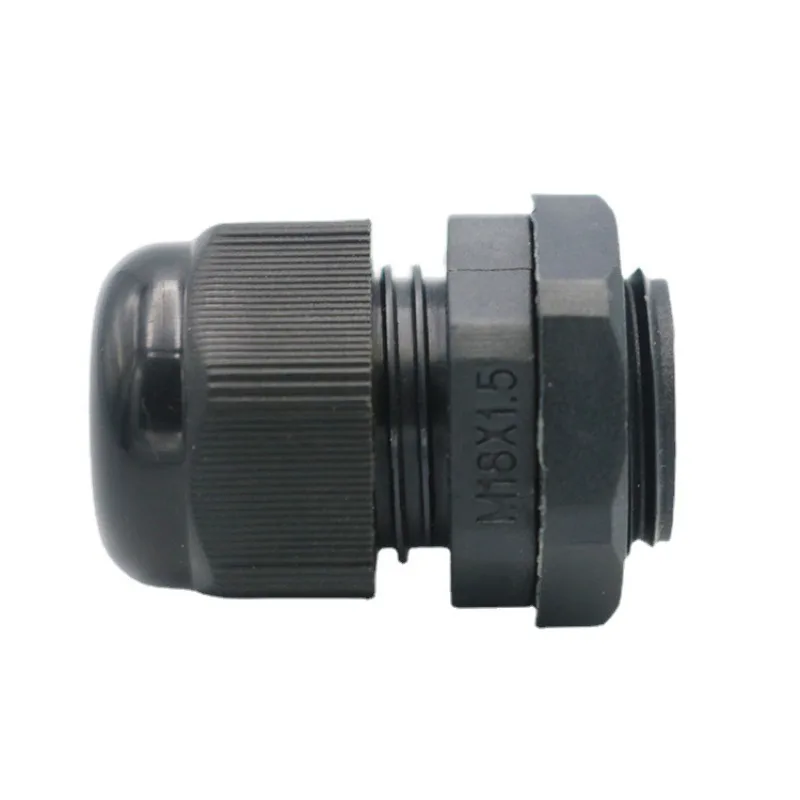 Metric M12 M16 PP Material Cable Fixing Head White Black Plastic Cable Gland Waterproof Connector