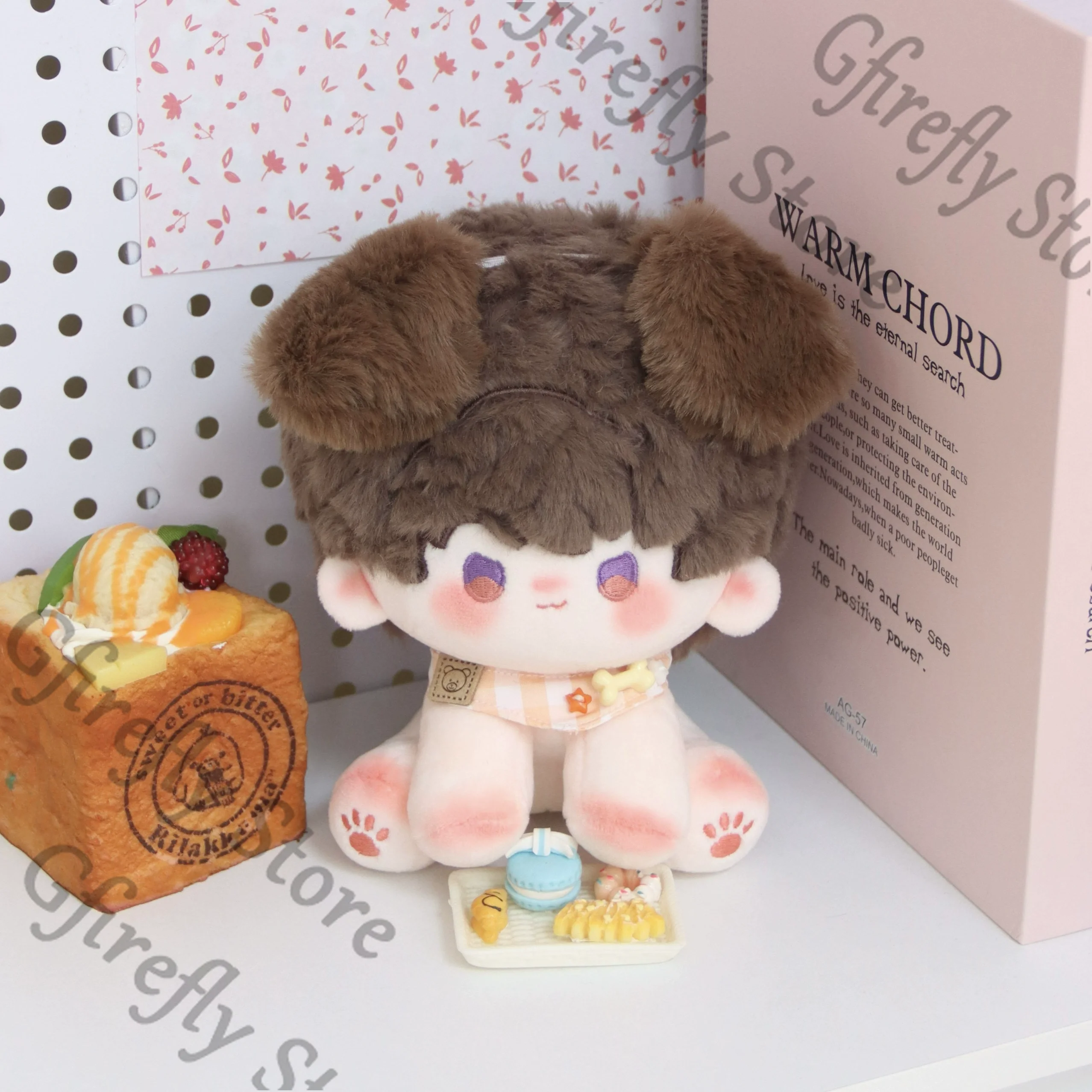 15cm Love and Deepspace Sitting Position Caleb Fluffy Cotton Puppet Sylus  Ornaments Cosplay  Kawaii Maumet Gift