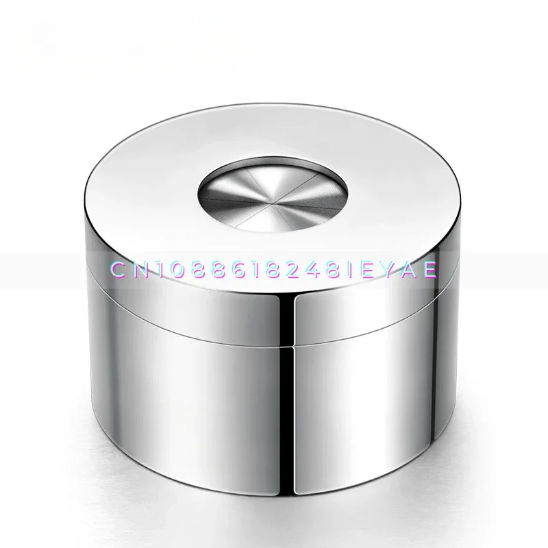 Creative Rotating Ashtray, Stainless Steel Closed with Lid To Prevent Fly Ash