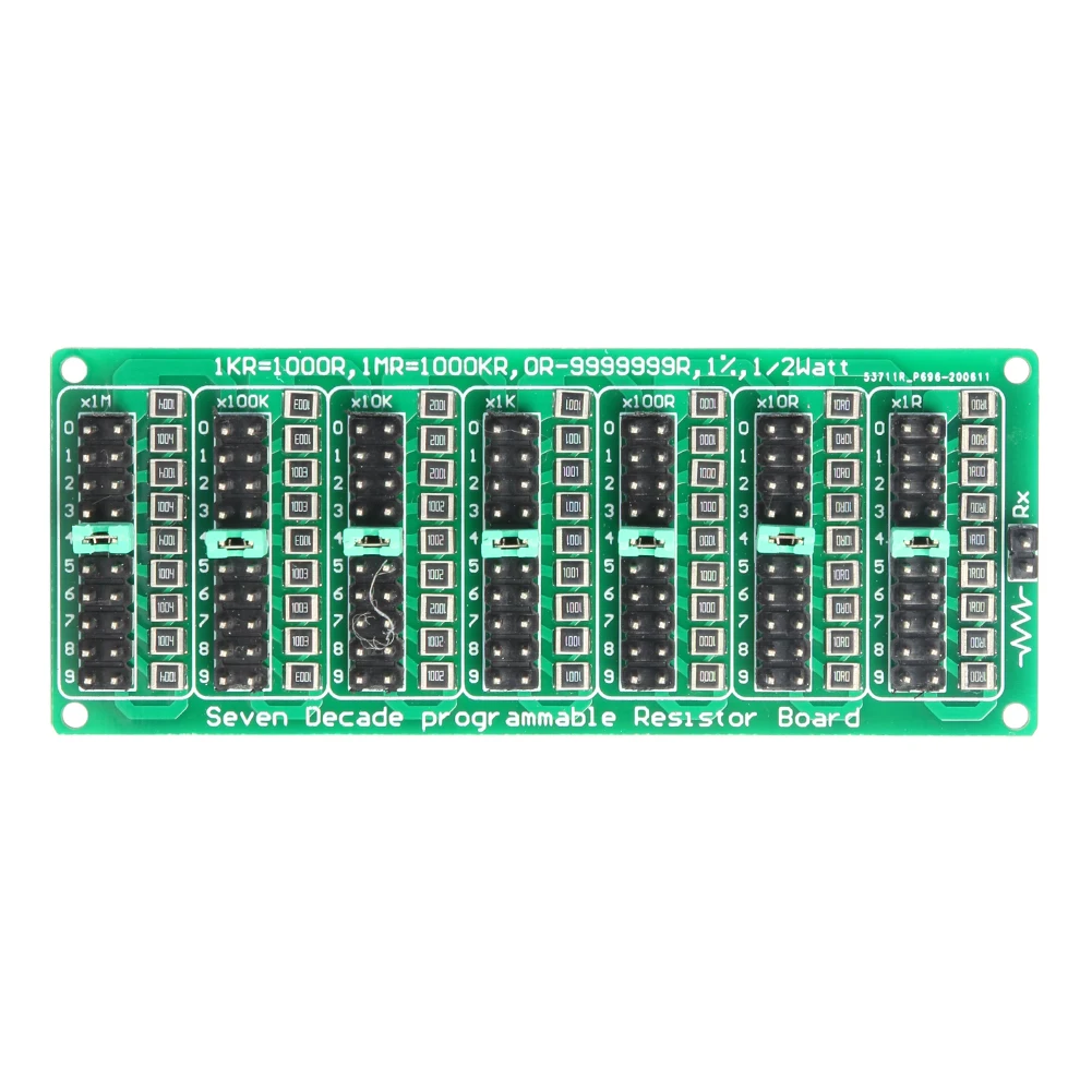 

Programmable Adjustable Resistor Slide Step Accuracy 1R Programmable SMD Module Seven Decade Resistor Board