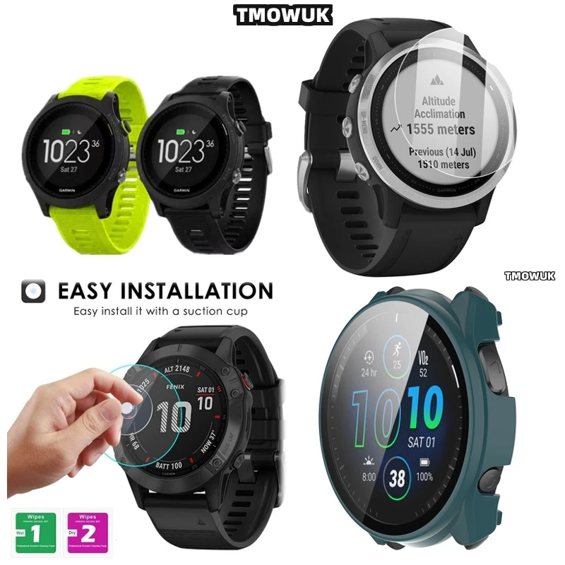 

For Garmin Forerunner 645 735 745 935 945 955 965 970 Fenix 7 7S 7X Pro 9H Hardness Ultra - Thin HD Anti - Scratch Tempered Glas