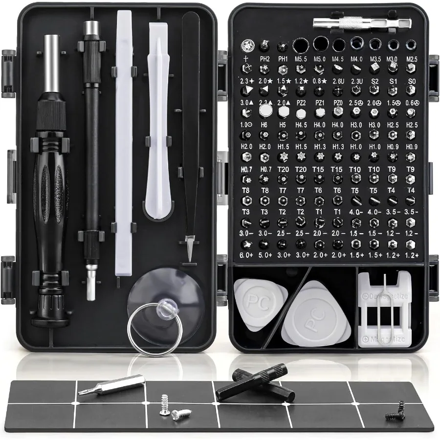 

Precision Screwdriver Set Electronics Screwdriver with 101 Magnetic Screw Driver Bits Electonics Repair Tool Kit for Computer P