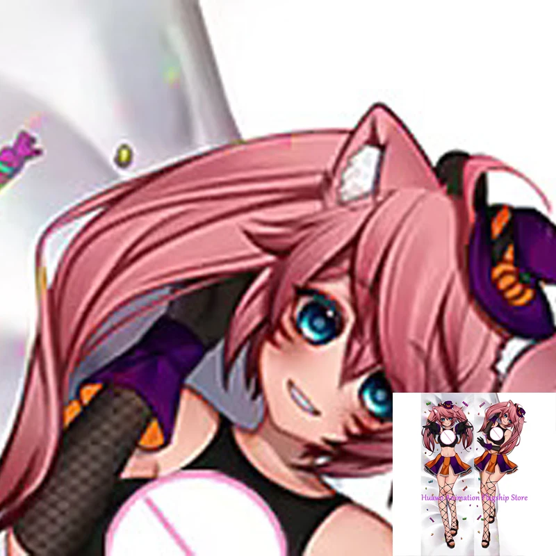 

Dakimakura Anime Pillow Cover PeachyKittyVR Double Sided Print 2Way Cushion Cover Xmas Gifts