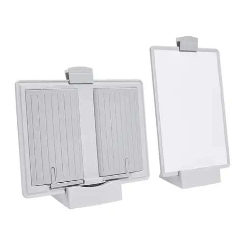 휴대용 다기능 마그네틱 화이트 보드, 종이 클립보드, 독서용 펜 슬롯이 있는 책꽂이