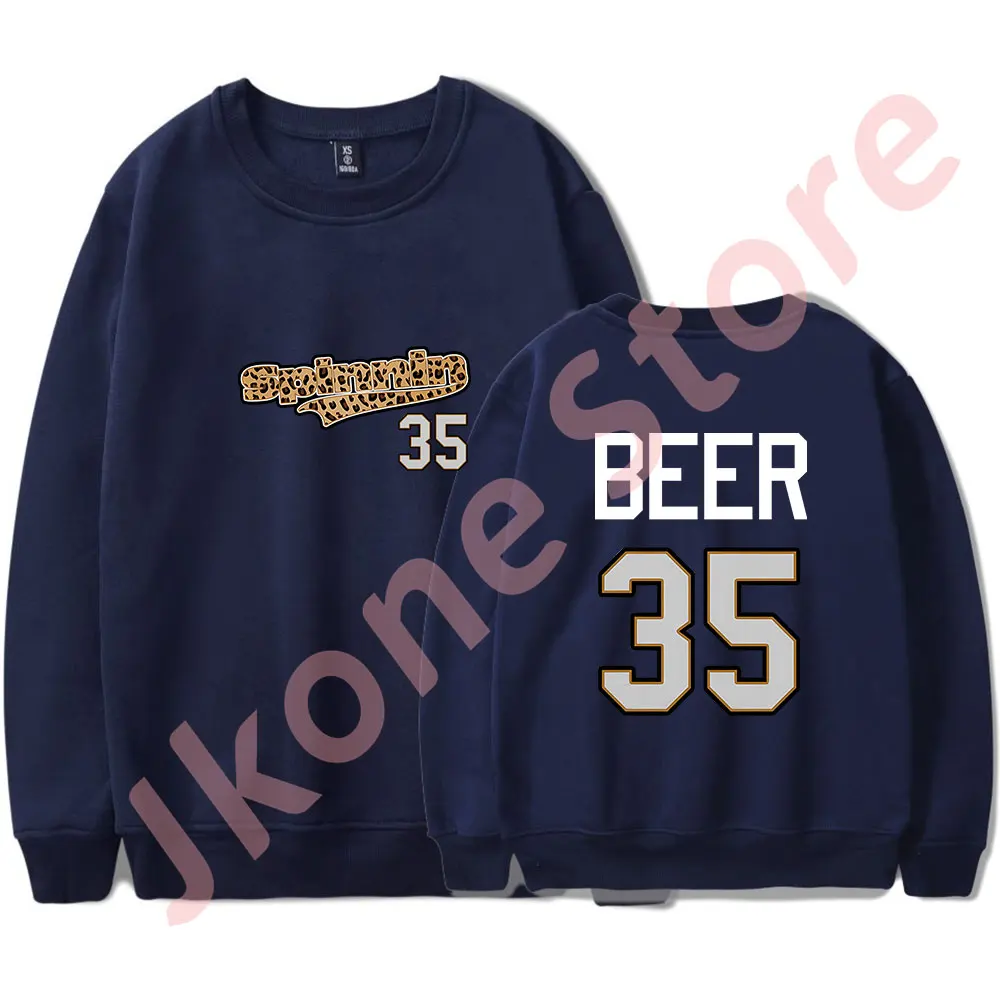 Madison Bier 35 Logo Rundhals ausschnitt Spinnin Tour Merch Cosplay Frauen Männer Mode lässig Langarm Sweatshirts