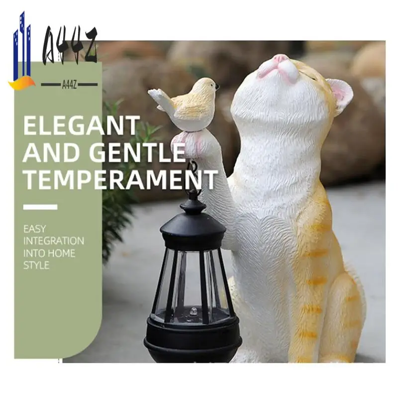 

A44Z-Solar Decor Animal Lamp Cute Solar Little Cats Lamp Resin Mini Cats Outdoor Lantern Garden Yard Balcony Ornament Lights