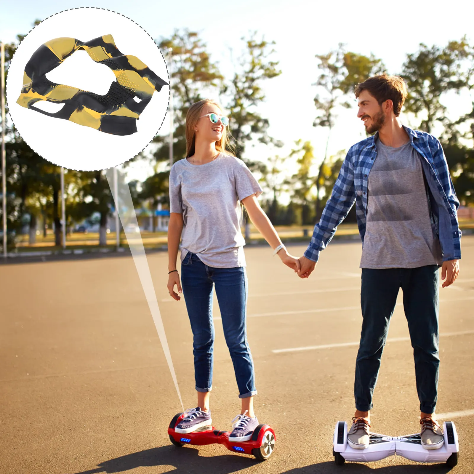 

6.5 Inch Balancing Scooter Silicone Cover Full Body Protection Case For Electric Hoverboard Wheelchair Protector Skin