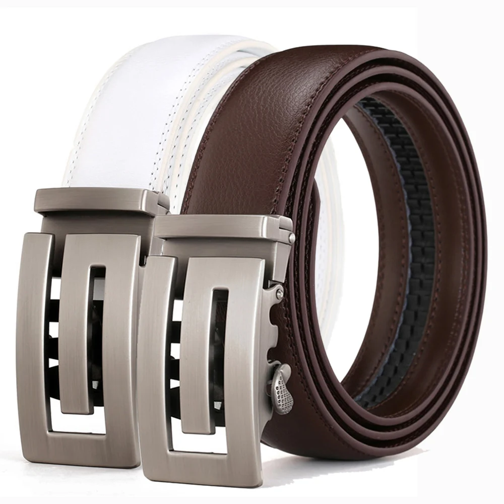 Waist Belt Fashion Men Belt Trendy Cowhide Belt With Automatic Buckle Belt Men Leather Belt Vintage Leisure Waistband