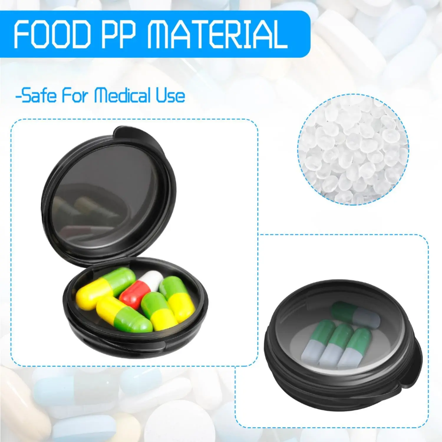 6-200 pacotes pequena caixa organizadora de comprimidos, recipiente de comprimidos de viagem portátil diário caso de medicina titular para armazenar óleo de peixe, vitamina