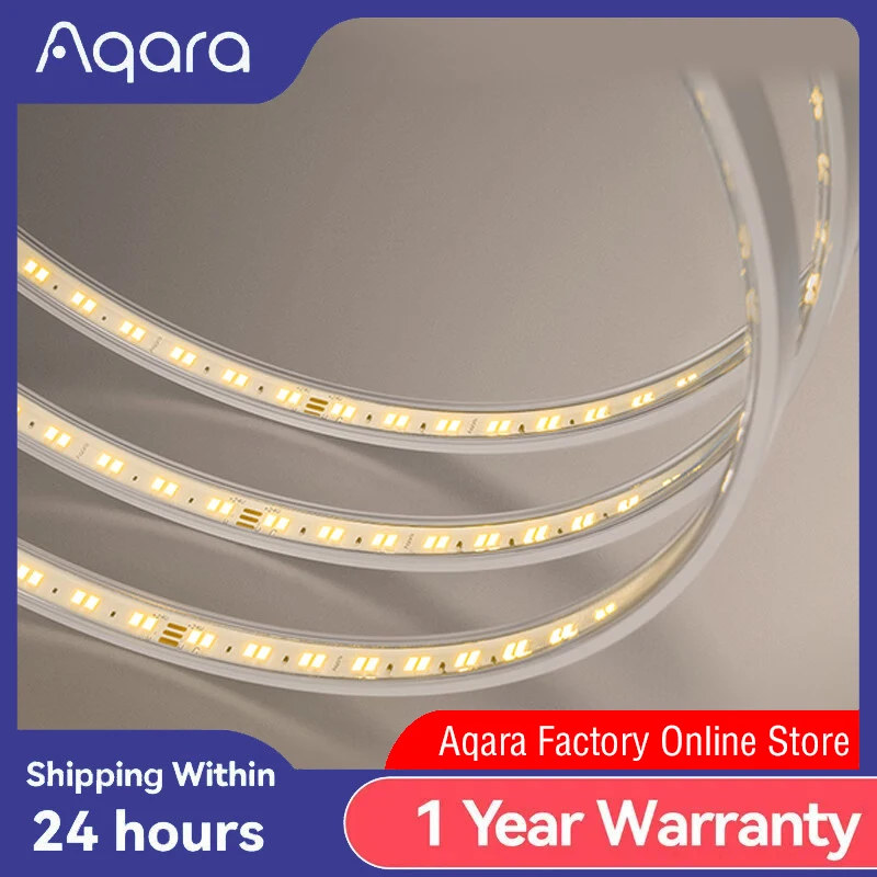 

Aqara Smart Light Strip H2 Dual Color Temperature 2700K～6500K Adjustment Ra90 LED Home Ambient Lights Decorative Light Strip 5M