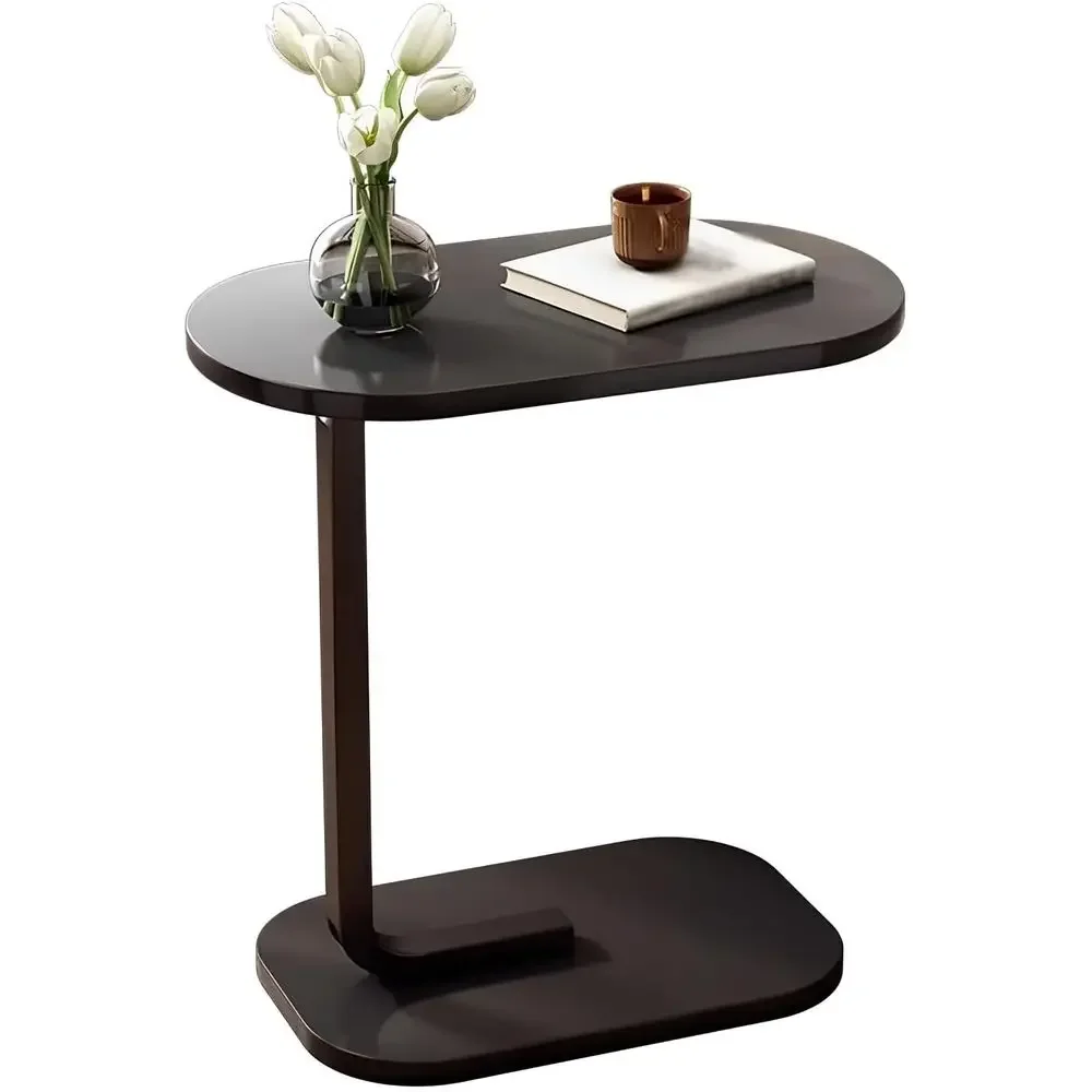 

Small End Table Oval Side Table Snack Side Table Slide or Small Spacolid Metal e Slim Coee Table ern (Black)