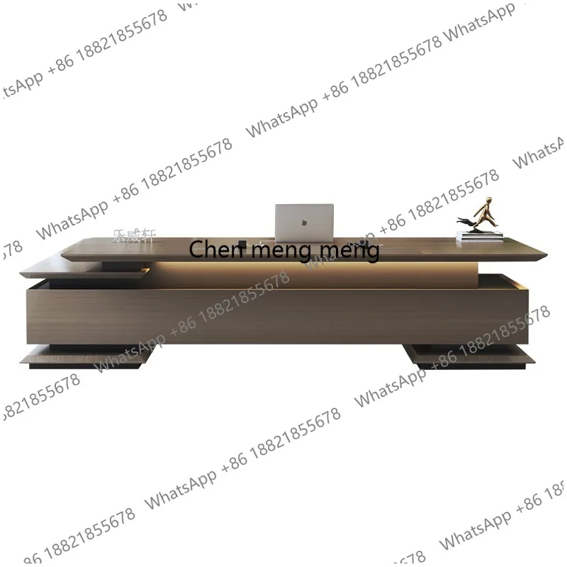 

Light Luxury Boss Table Designer High Quality Modern Monitor Stand Conference Office Desk Work Storage Bureau Home Furniture