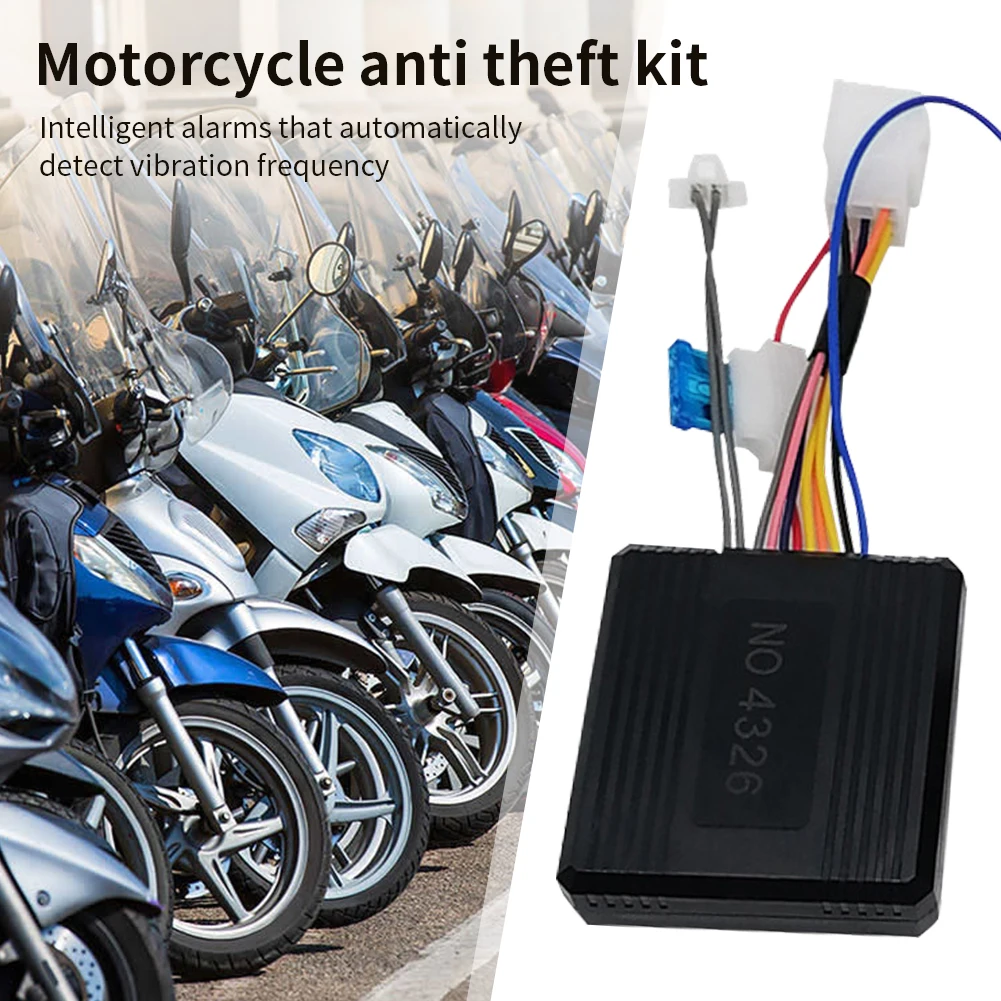12V Car Security Alarm System 1-Way Motorbike Unlock Device Automatic Burglar Alarm Keyless Entry Siren Motorbike Alarm System