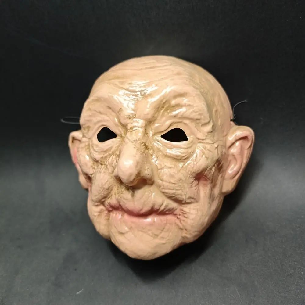 Facepiece Realistic Halloween Scary Mask Creativity Breathable Old Man Mask Spooky Funny Full Face Mask Masquerade