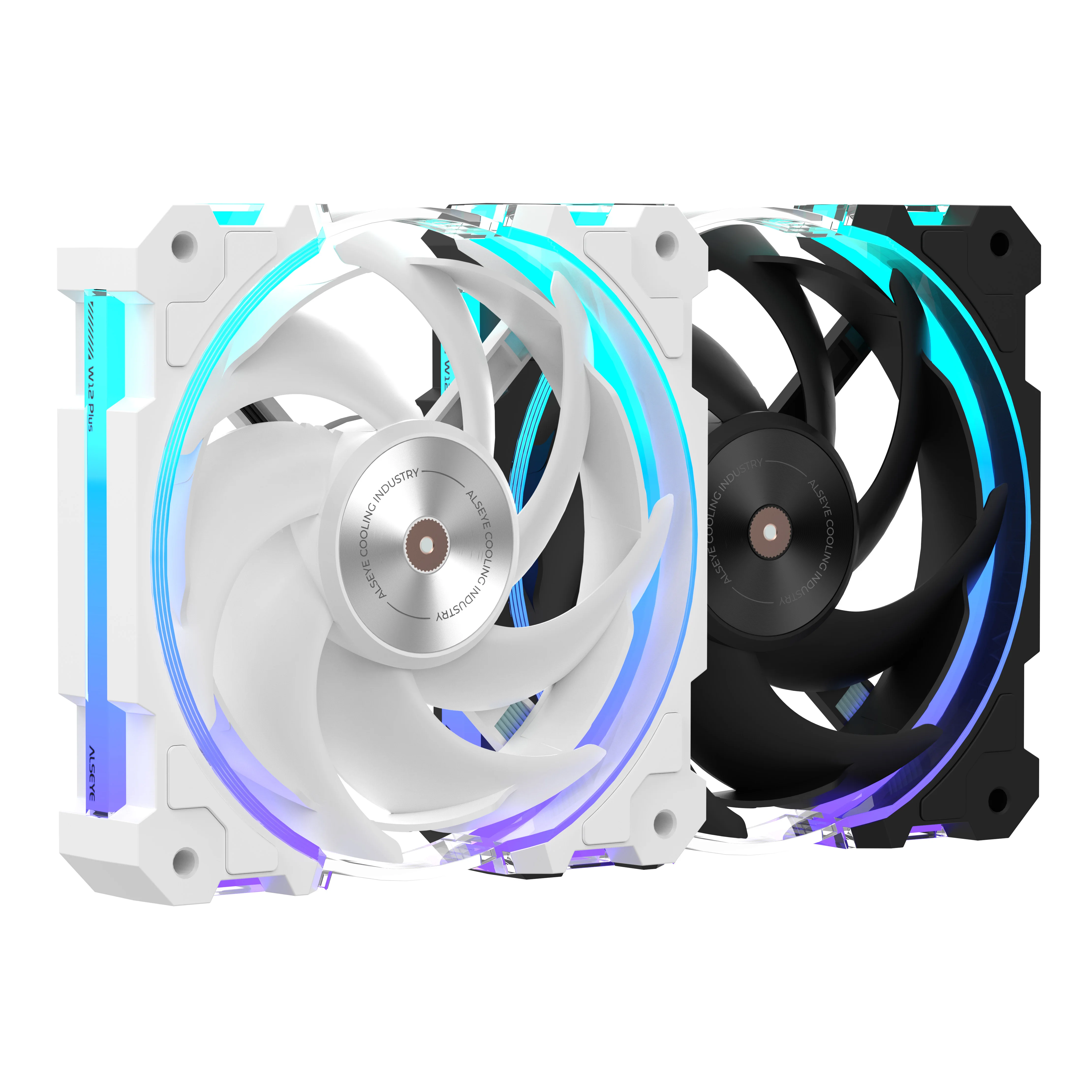 ALSEYE W12PLUS 12CM Computer Case Cooling Fan ARGB Light Synchronization PWM Intelligent Temperature Control Silent Fan