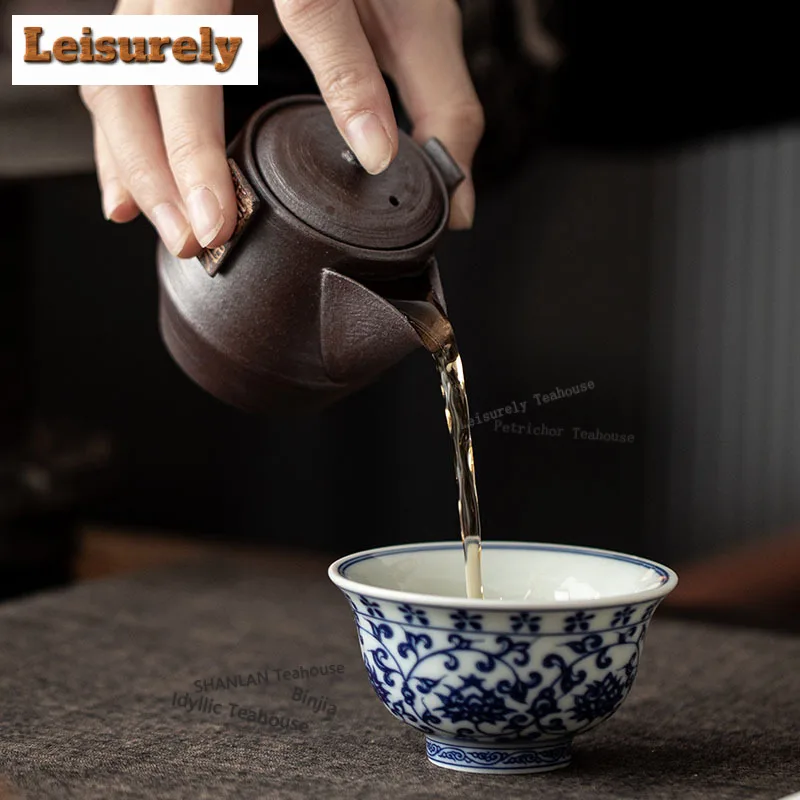 100ml Old Rock Clay Hand Grab Teapot Handmade Tea Infuser Pot Tea Brewing Kettle With Ball Hole Teaware Accessories Collection