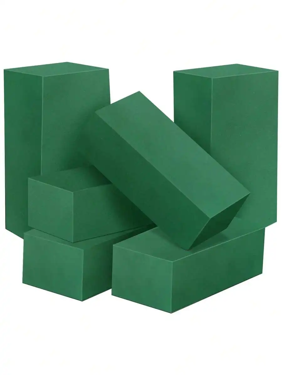 6pcs-Floral Foam Blocks For Fresh And Artificial Flowers Arrangements Dry & Wet Foam Floral Foam Blocks For Wedding,