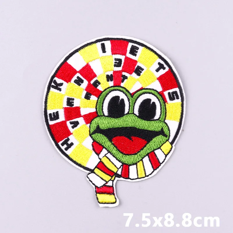 Niederlande Oeteldonk Emblem Stickerei Patch Eisen auf Patches auf Kleidung Karneval für Niederlande Patches für Kleidung Frosch Patch