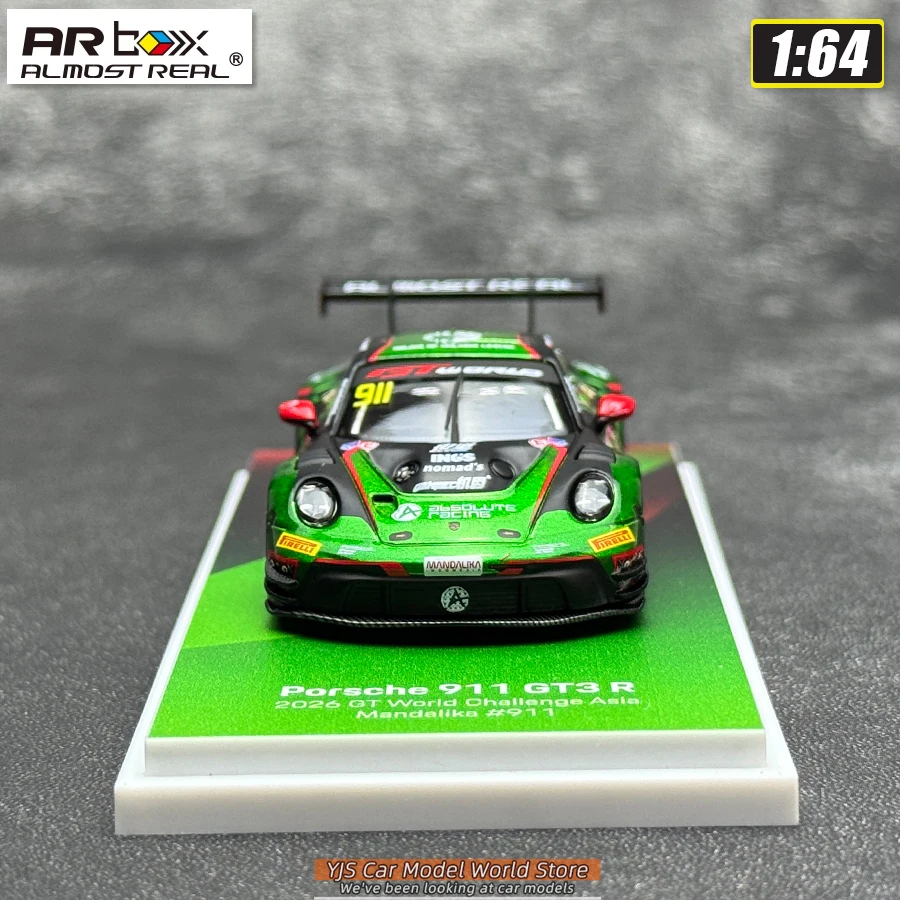 AR BOX Diecast Modell 1/64 Porsche 911 GT3 R 2026 GT Automodell Sammlerstück – Detail 4