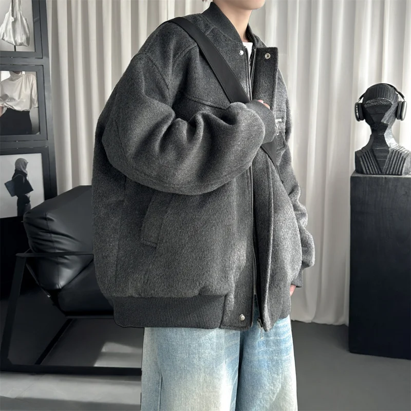 American Sle Cleanfit Cotton Woolen Jaet Men's ort Coat Baseball orm Thiened Winter Outerwear Youth Faion