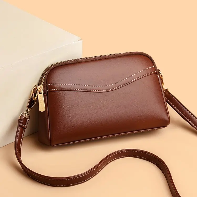

2025 Fall New Double-layer Wallet Bag Women European Shell Phone Case Shoulder Crossbody Purse