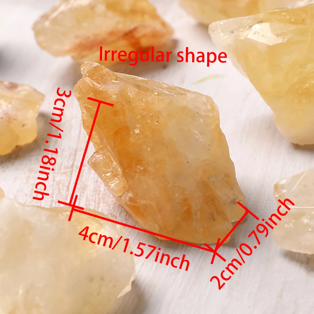 Natural Citrine Minerals Specimen Raw Mineral Decorative Irregular Shape Bulk Stone Home Fish Tank Decor DIY Landscape Rock