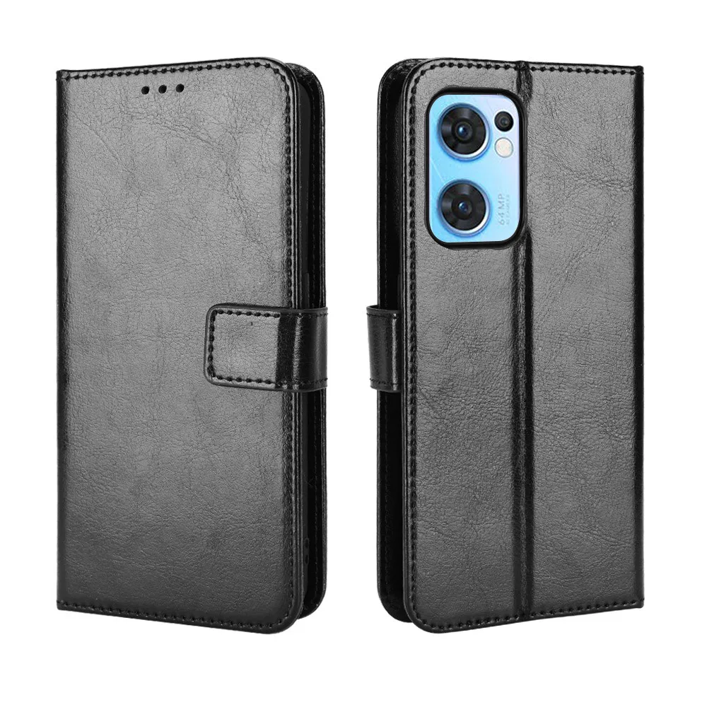 Coque de protection antichoc en cuir PU pour téléphone, étui à rabat pour OPPO Find X5 Lite Pro