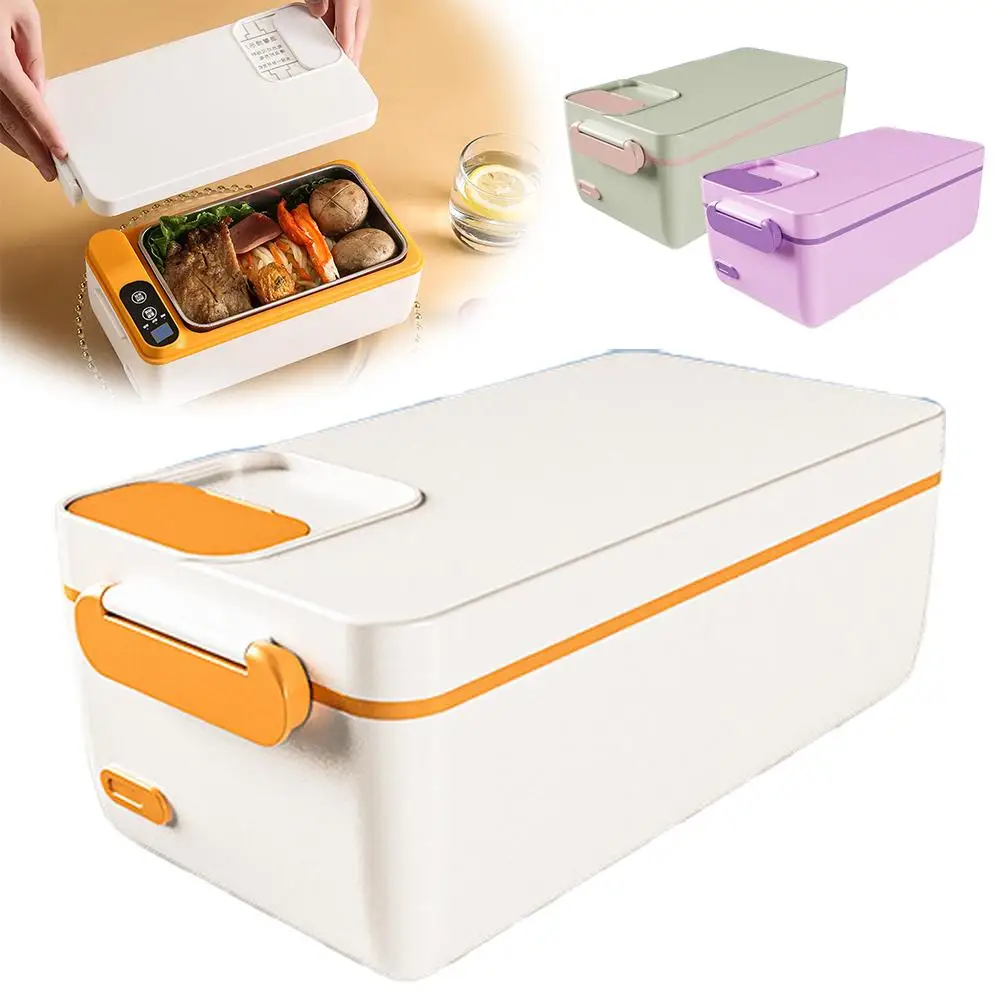 NEW 1L USB Electric Lunch Box Portable Camping Heated Lunch Insulated Box Rater-free Rechargeable Lunch Unplugged Box Offic B5E9