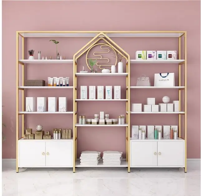 Cosmetics display cabinet beauty salon product cabinet Nail salon shelves