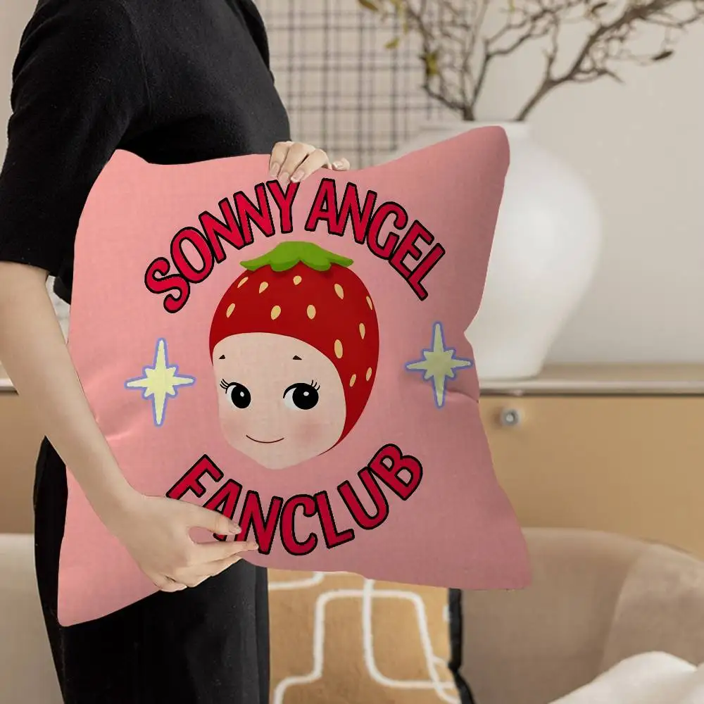 Character S-Sonny A-Angel Personalized Pillow Dust Cover Bedroom Kids Party Decoration Pillowcase Birthday Children Gift