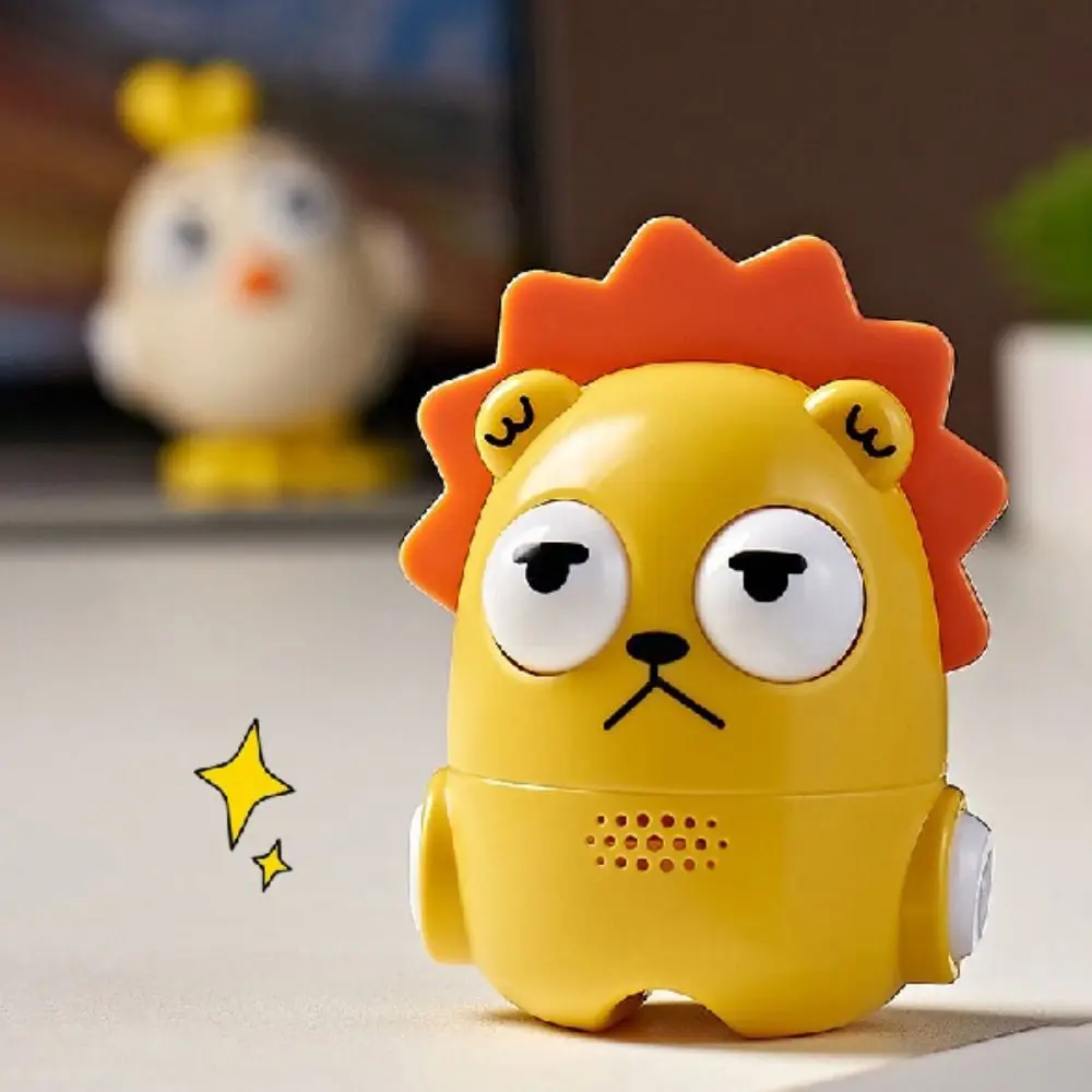 تصميم جديد Kawaii الحيوان مفتاح سلسلة لطيف الكرتون الصوت مفتاح سلسلة آلية الضغط تأثير الصوت حلقة رئيسية الشعلة ظهره شماعات #5