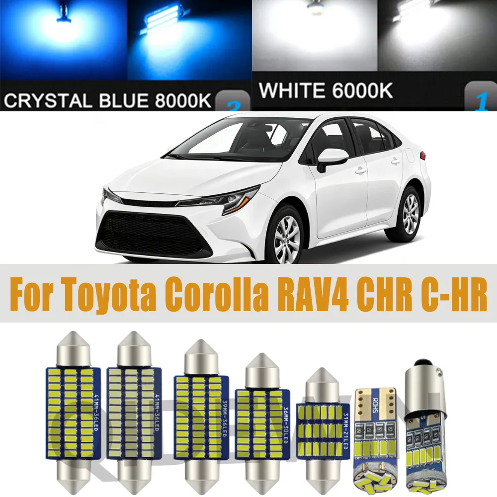 LED Interior Dome Map Light Bulb Kit For Toyota Corolla RAV4 CHR C-HR Avensis T25 T27 Auris Prado LC 120 150 Yaris Hilux