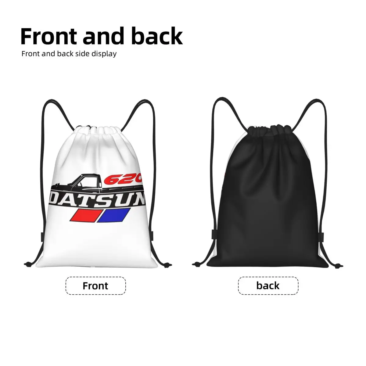 Custom Datsuns Racing Car Drawstring Backpack Bags Men Women Lightweight Gym Sports Sackpack Sacks for Training